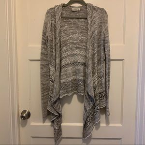 Abercrombie Grey Static Print Knit Cardigan | XS/S